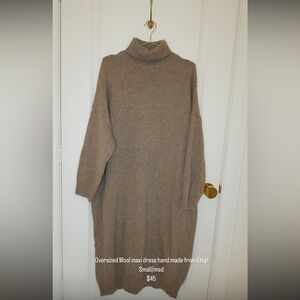 Custom Etsy oversized wool dress maxi